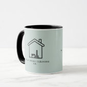 Mug Code QR de contact pour l'enseigne d'une entrepris (Devant gauche)
