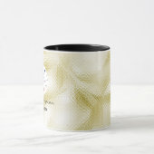 Mug Code QR Logo Élégant Texture Or (Centre)