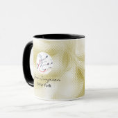 Mug Code QR Logo Élégant Texture Or (Devant gauche)