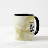 Mug Code QR Logo Élégant Texture Or (Devant droit)