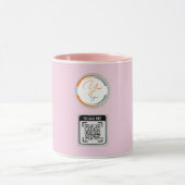 Mug Code QR Logo Simple Entreprise Rose (Centre)