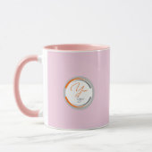 Mug Code QR Logo Simple Entreprise Rose (Gauche)
