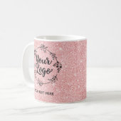 Mug Code QR marketing de site Web en rose gold paillet (Devant gauche)