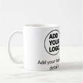 Mug Code QR minimal simple ajouter logo scanner nom du (Gauche)
