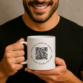 Mug Code QR | Minimaliste Nettoyer Simple Entreprise B
