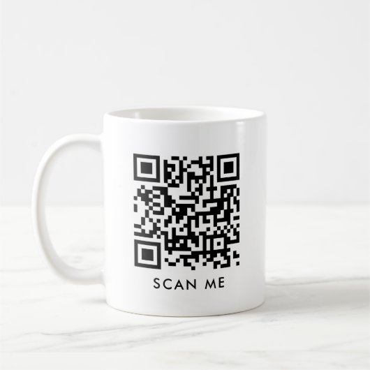 Mug Code QR moderne personnalisé Balayage moi Modèle b (Gauche)