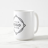 Mug Code QR noir élégant et élégant (Devant droit)