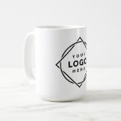 Mug Code QR noir élégant et élégant (Devant gauche)