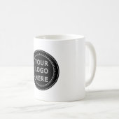 Mug Code QR noir élégant et élégant (Devant droit)