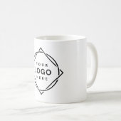 Mug Code QR noir élégant et élégant (Devant droit)