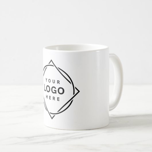Mug Code QR noir élégant et élégant (Devant droit)