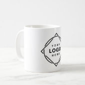 Mug Code QR noir élégant et élégant (Devant gauche)