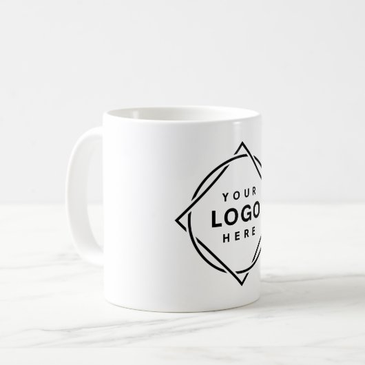 Mug Code QR noir élégant et élégant (Devant gauche)