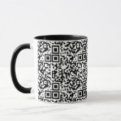 Mug Code QR personnalisable Geek Abstrait noir et blan (Gauche)