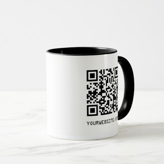 Mug Code QR personnalisable Votre lien de page Web (Devant droit)