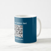 Mug Code Qr personnalisé café minimaliste vert (Devant droit)