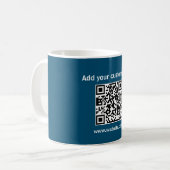 Mug Code Qr personnalisé café minimaliste vert (Devant gauche)