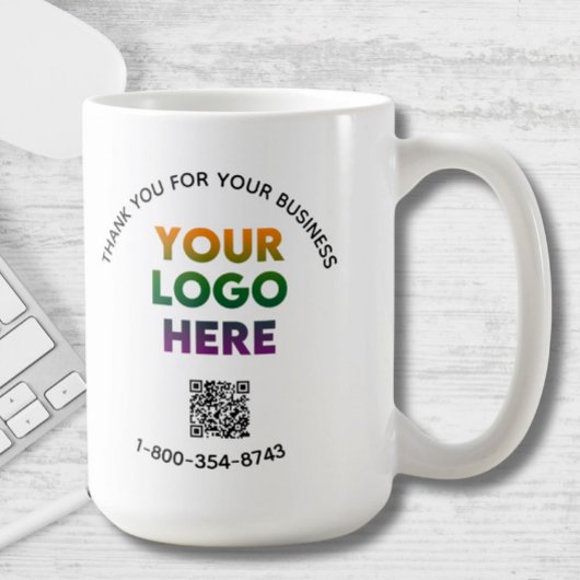 Mug Code QR personnalisé du logo du Merci d'affaires