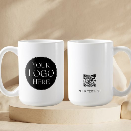 Mug Code QR personnalisé pour l'entreprise avec logo p