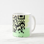Mug code QR personnalisé simple ajoutez votre nom text (Devant droit)
