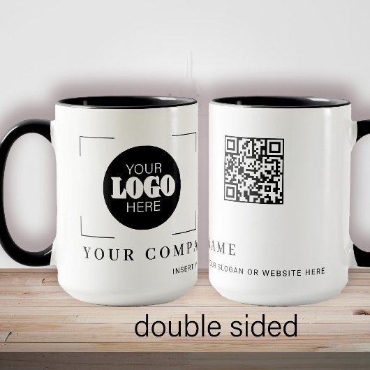 Mug Code QR promotionnel personnalisé avec logo d'entr