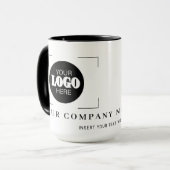 Mug Code QR promotionnel personnalisé avec logo d'entr (Devant gauche)