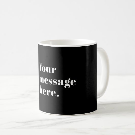 Mug Code QR téléchargé et texte rétro modifiable (Devant droit)