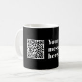 Mug Code QR téléchargé et texte rétro modifiable (Devant gauche)