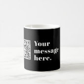 Mug Code QR téléchargé et texte rétro modifiable (Centre)
