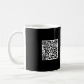 Mug Code QR téléchargé et texte rétro modifiable (Gauche)