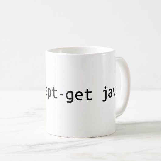 Mug code terminal de sudo apt-get java (Devant droit)