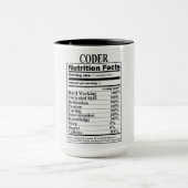 Mug Coder la valeur nutritive (Centre)