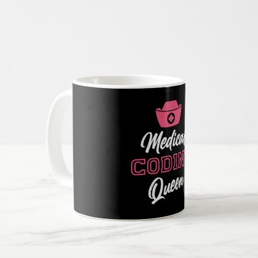 Mug Coder Médicale Coder Queen Coding Coder Coder prog (Devant gauche)