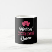 Mug Coder Médicale Coder Queen Coding Coder Coder prog (Centre)