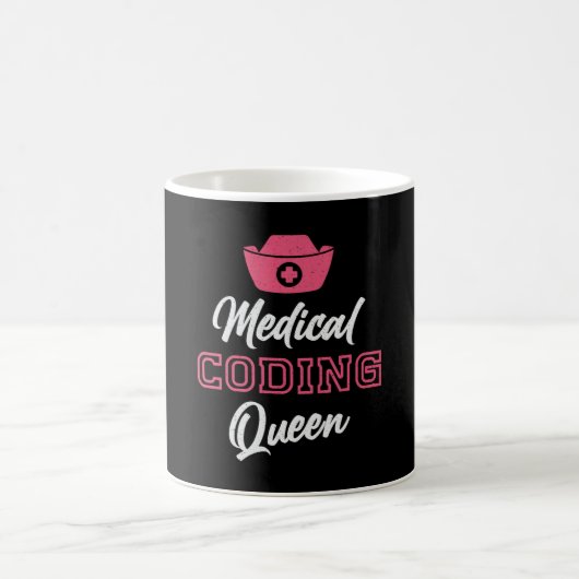 Mug Coder Médicale Coder Queen Coding Coder Coder prog (Centre)
