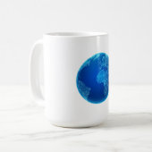 Mug Codes binaires numériques bleus Terre (Devant gauche)
