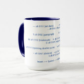 Mug Codes et plus de symbole de tiret cadratin (Devant gauche)