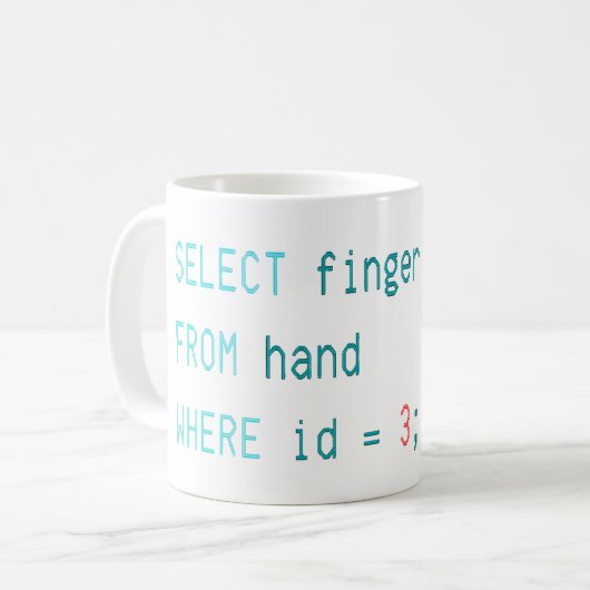 MUG CODEUR MEDIUM - SÉLECTIONNER LE DOIGT DE LA MAIN (Devant gauche)