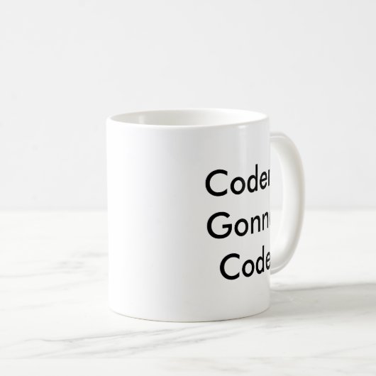 Mug Codeurs de cadeau drôle de codeur 'allant à Code (Devant droit)