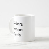 Mug Codeurs de cadeau drôle de codeur 'allant à Code (Devant gauche)