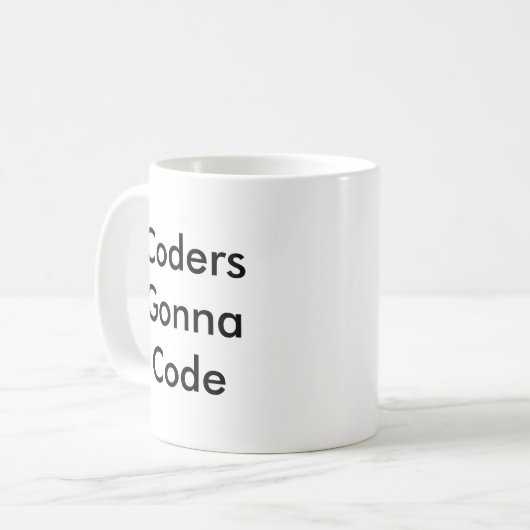 Mug Codeurs de cadeau drôle de codeur 'allant à Code (Devant gauche)