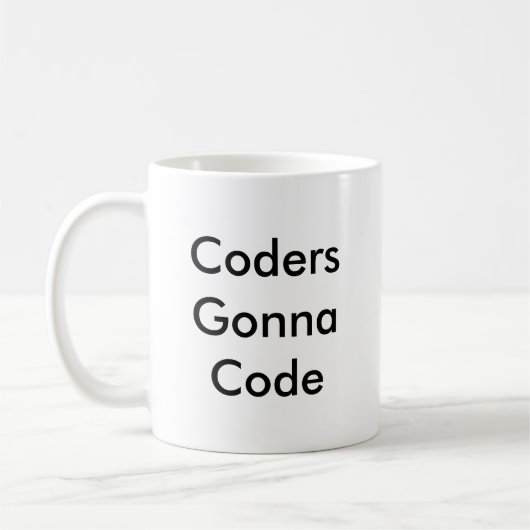 Mug Codeurs de cadeau drôle de codeur 'allant à Code (Gauche)