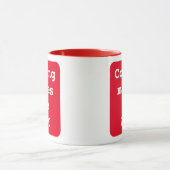 Mug "Coding me fait API" Drôle (Arrière - plan rouge)  (Centre)