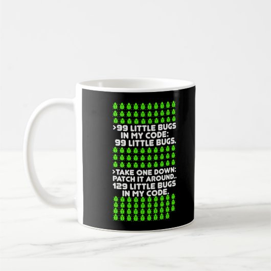 Mug Coding Programmation de débogage Blague de bogues (Gauche)