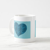 MUG COEUR A-MAZE-ING (TURQUOISE) (Devant gauche)