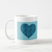 MUG COEUR A-MAZE-ING (TURQUOISE) (Gauche)