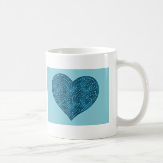 MUG COEUR A-MAZE-ING (TURQUOISE) (Droite)