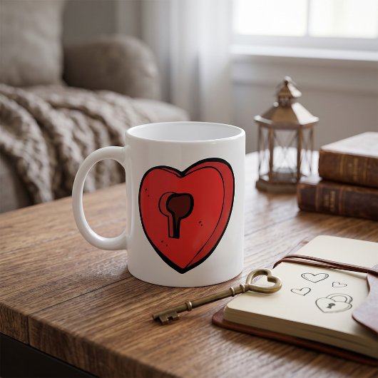 Mug Cœur à serrure