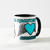 Mug Cœur/Ailes...Dysautonomie (Devant droit)