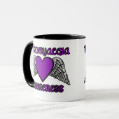 Mug Coeur/ailes...Mug Fibro (Devant gauche)
